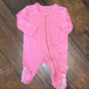Jimonda Infant Footie 0-3 Months Loungwear Sleepwear Pink Long Sleeve